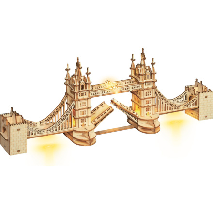 ROBOTIME Rolife Svítící 3D dřevěné puzzle Tower Bridge 113 dílků 147978