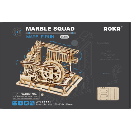 ROBOTIME Rokr 3D dřevěné puzzle Kuličková dráha: Squad 239 dílků 147989