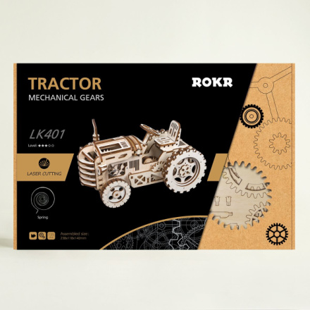 ROBOTIME Rokr 3D dřevěné puzzle Traktor 135 dílků 147996