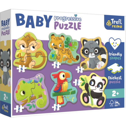 TREFL Baby puzzle V pralese 6v1 (2-6 dílků) 148008