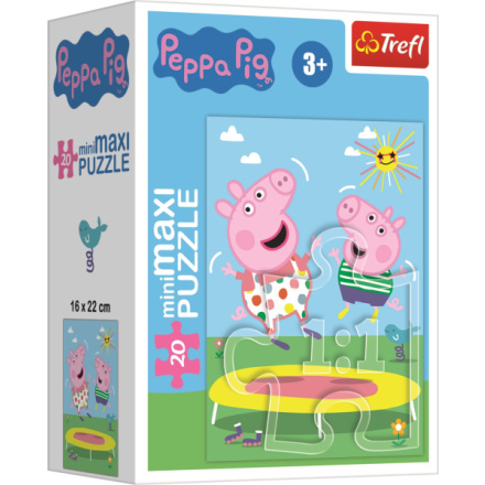 TREFL Puzzle Prasátko Peppa: Na trampolíně 20 dílků 148010