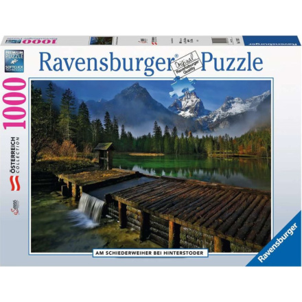 RAVENSBURGER Puzzle Jezero Schiederweiher, Hinterstoder, Rakousko 1000 dílků 148179