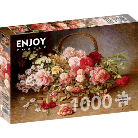 ENJOY Puzzle Košík růží a karafiátů 1000 dílků 148593