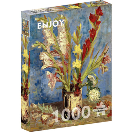 ENJOY Puzzle Vincent Van Gogh: Váza s gladiolami a čínskými astrami 1000 dílků 148660