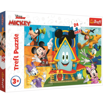 TREFL Puzzle Mickeyho klubík: Mickey Mouse a kamarádi MAXI 24 dílků 149389