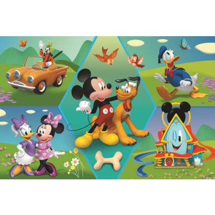 TREFL Puzzle Super Shape XXL Mickey Mouse: Zábava 60 dílků 149416