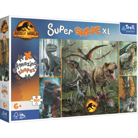 TREFL Puzzle Super Shape XL Jurský svět: Neobvyklí dinosauři 160 dílků 149428