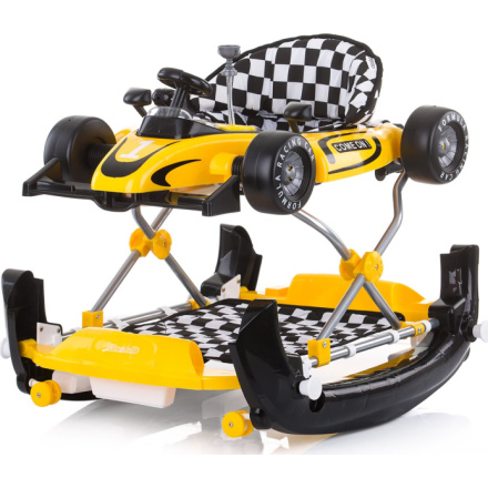 CHIPOLINO Chodítko interaktivní Car Racer 4v1 Yellow 149604