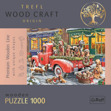 TREFL Wood Craft Origin puzzle Santovi malí pomocníci 1000 dílků 149845