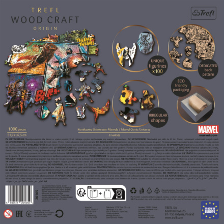 TREFL Wood Craft Origin puzzle Marvel Avengers 1000 dílků 149850