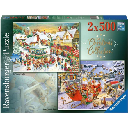 RAVENSBURGER Puzzle Vánoční kolekce No.1, 2x500 dílků 150123