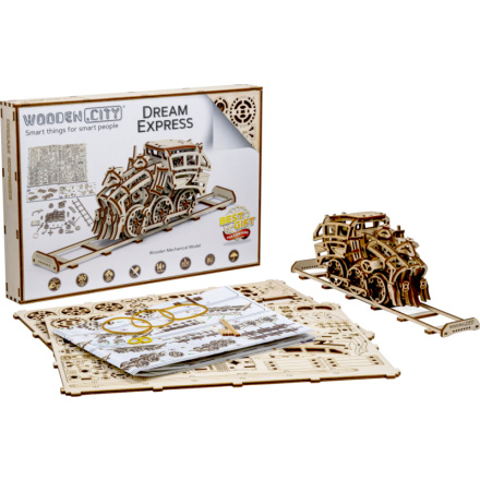 WOODEN CITY 3D puzzle Dream Express s kolejemi 220 dílů 150378