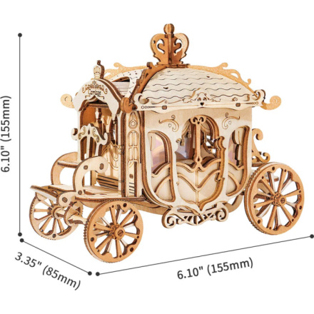 ROBOTIME Rolife 3D dřevěné puzzle Klasický kočár 92 dílků 150765