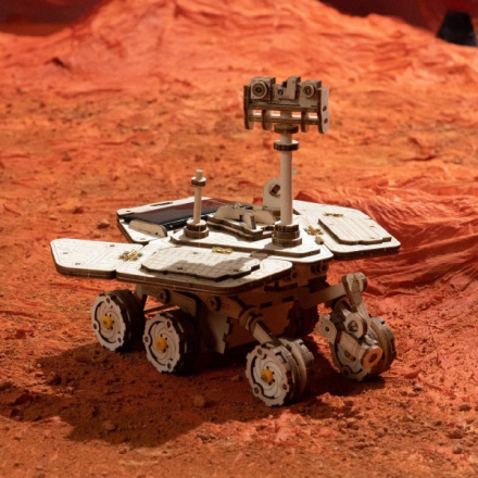 ROBOTIME Rokr 3D dřevěné puzzle Planetární vozítko Vagabond Rover na solární pohon 153 dílků 150997