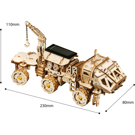 ROBOTIME Rokr 3D dřevěné puzzle Planetární vozítko Navitas Rover na solární pohon 252 dílků 150998