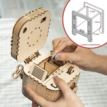 ROBOTIME Rokr 3D dřevěné puzzle Trezor 158 dílků 151181