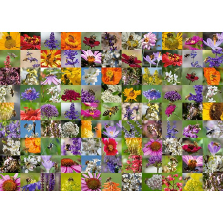 RAVENSBURGER Puzzle Včely na květinách 1000 dílků 151470
