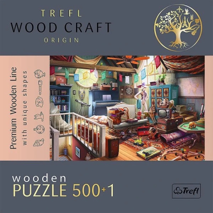 TREFL Wood Craft Origin puzzle Poklady na půdě 501 dílků 152071