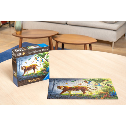 RAVENSBURGER Dřevěné puzzle Tygr v džungli 500 dílků 152637