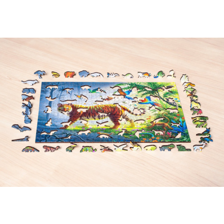 RAVENSBURGER Dřevěné puzzle Tygr v džungli 500 dílků 152637