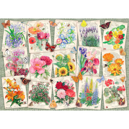 RAVENSBURGER Puzzle Oblíbené květiny venkovských zahrad 1000 dílků 152859