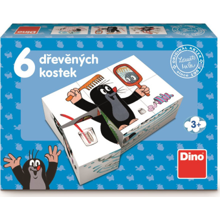 DINO Obrázkové kostky Krtek, 6 kostek 153221