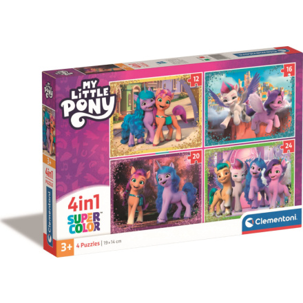 CLEMENTONI Puzzle My little pony 4v1 (12+16+20+24 dílků) 153380