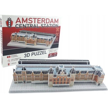 3D puzzle Hlavní nádraží v Amsterdamu 81 dílků 153747