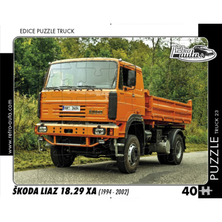 RETRO-AUTA Puzzle TRUCK č.23 ŠKODA Liaz 18.29 XA (1994-2002) 40 dílků 153844