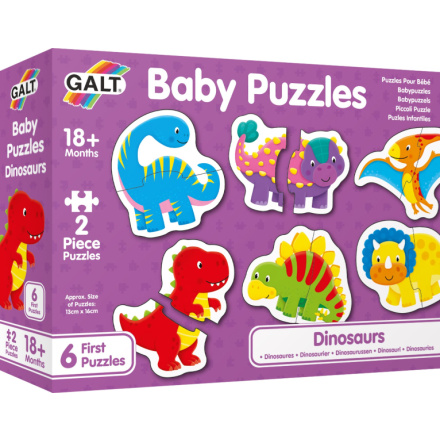 GALT Baby puzzle Dinosauři 6x2 dílky 155147