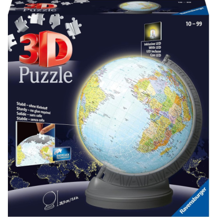 3D Puzzleball Svítící Globus (Zeměkoule) 548 dílků 155218