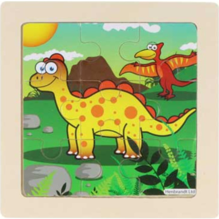 Dřevěné puzzle Dinosaurus: Stegosaurus 9 dílků 155308