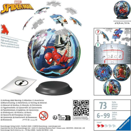 RAVENSBURGER 3D Puzzleball Spiderman 73 dílků 155443