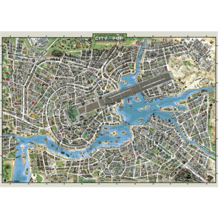 HEYE Puzzle Map Art: Město popu 2000 dílků 155645