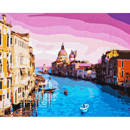ASTRA Malování podle čísel: Benátská krajina, plátno na rámu 50x40 cm 155729