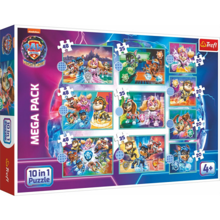 TREFL Puzzle Tlapková patrola ve velkofilmu MEGA PACK 10v1 155995