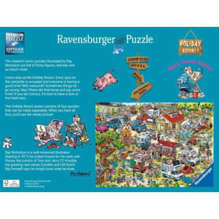 RAVENSBURGER Puzzle Ray's Comic Holiday Resort 1: Kemp 1000 dílků 156674