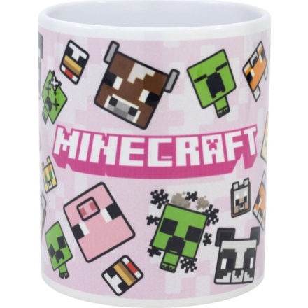 STOR Hrneček keramický 325ml Minecraft růžový 156689