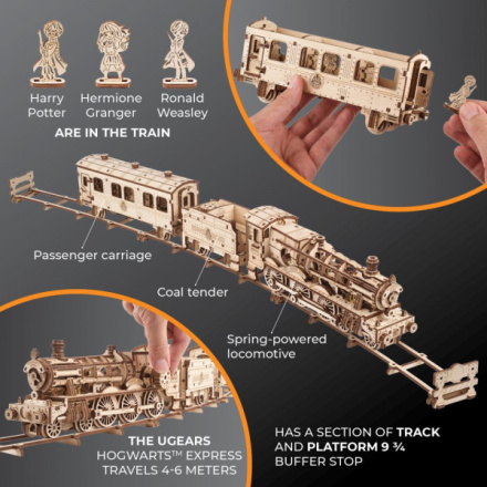 UGEARS 3D puzzle Harry Potter: Bradavický expres 504 dílků 156846