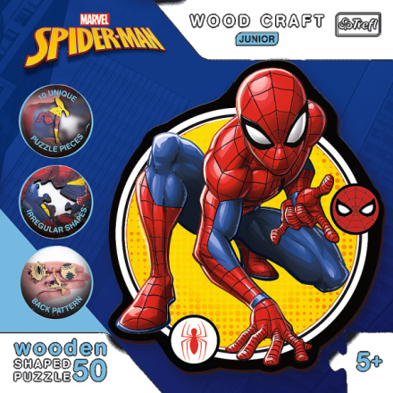 TREFL Wood Craft Junior puzzle Spiderman: Síla 50 dílků 156885