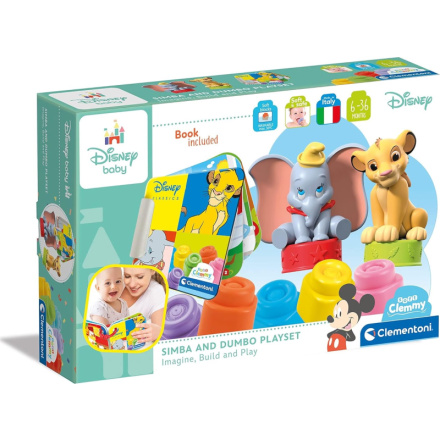 CLEMENTONI Soft Clemmy Hrací sada s knížkou Disney Simba a Dumbo 156895