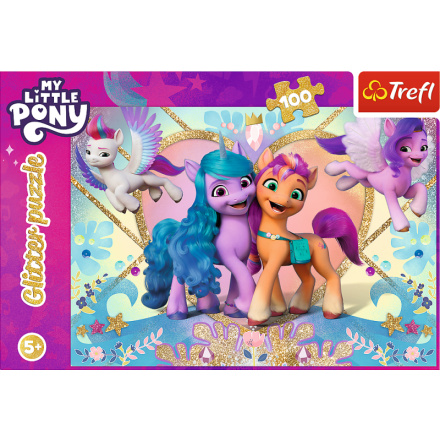 TREFL Třpytivé puzzle My Little Pony 100 dílků 156907