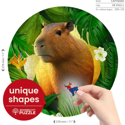 WOODEN CITY Dřevěné puzzle Kapybara 250 dílků 156967