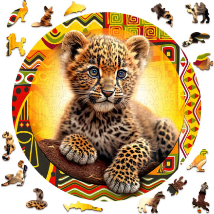 WOODEN CITY Dřevěné puzzle Malý roztomilý leopard 250 dílků 156968