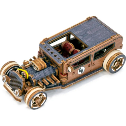 WOODEN CITY 3D puzzle Automobil Hot Rod Limitovaná edice 142 dílů 157258