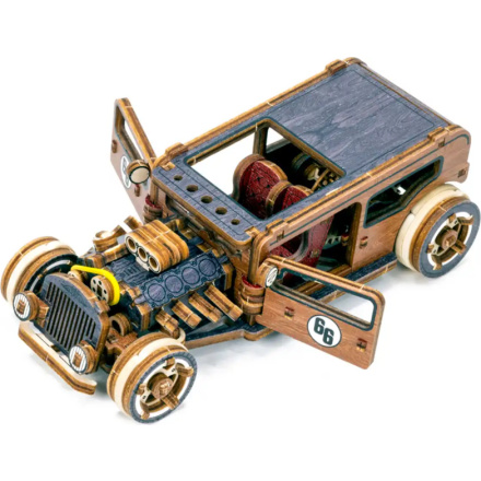 WOODEN CITY 3D puzzle Automobil Hot Rod Limitovaná edice 142 dílů 157258