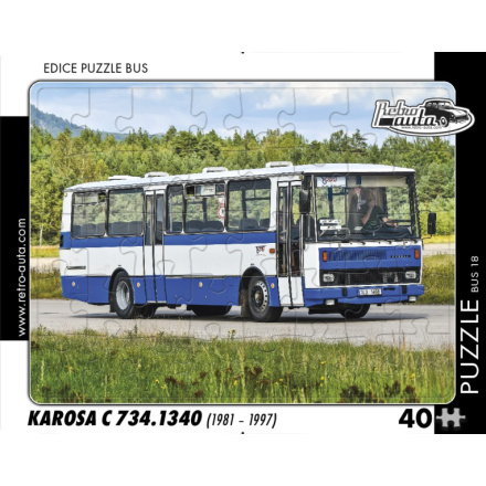 RETRO-AUTA Puzzle BUS č.18 Karosa C 734.1340 (1981 - 1997) 40 dílků 158534