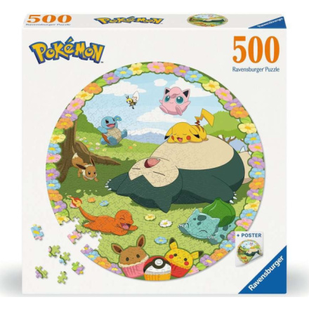 RAVENSBURGER Kulaté puzzle Roztomilí Pokémoni 500 dílků 159016