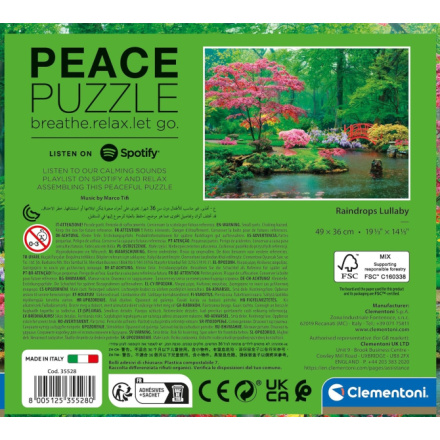 CLEMENTONI Peace puzzle: Konejšivé kapky deště 500 dílků 159501