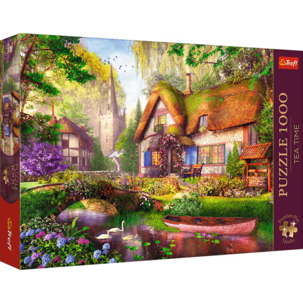 TREFL Puzzle Premium Plus Tea Time: Dřevěná chata 1000 dílků 159670